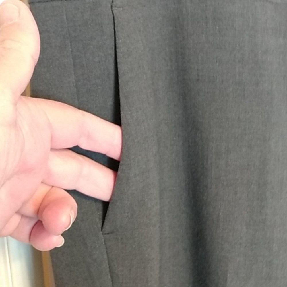 *Sharagano Women's Charcoal Gray Straight Leg‎ Dress Pants Size 6P - Picture 6 of 14